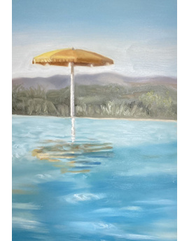 Lisa Hebden - Yellow Umbrella (framed)
